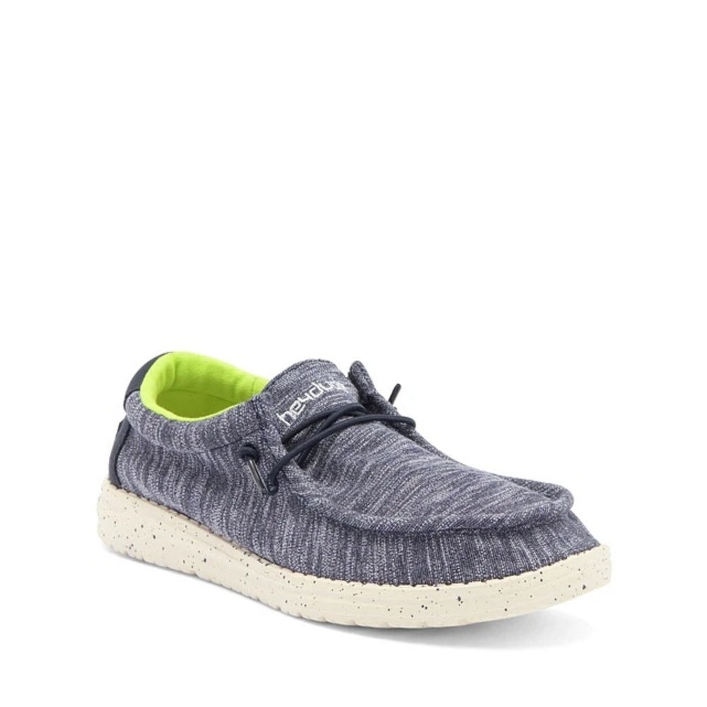 Hey Dude Kids Wally stretch Navy with Lime Accents